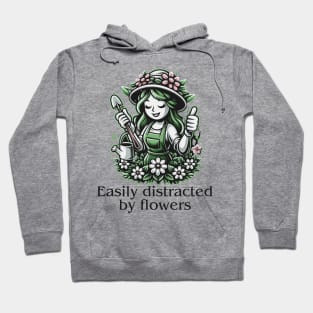 Easily Distracted By Flowers Hoodie